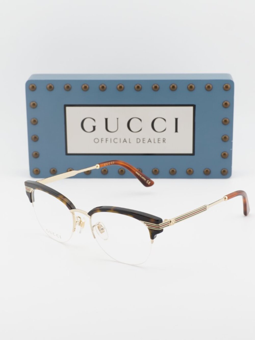 Gucci GG0201O 002 Square Eyeglasses 50mm - Havana